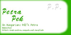 petra pek business card